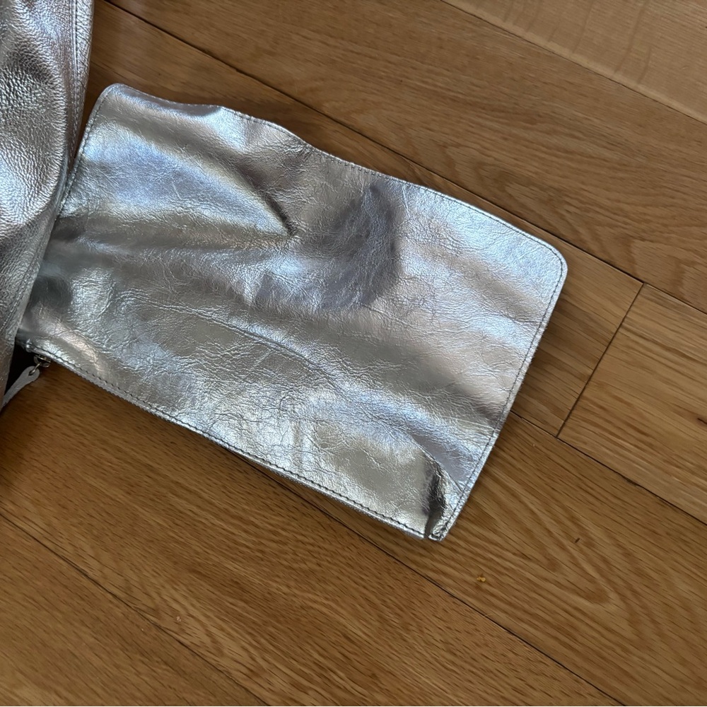 Leather Festival Metallic Large Hobo With Pouch - Picture 5 of 6